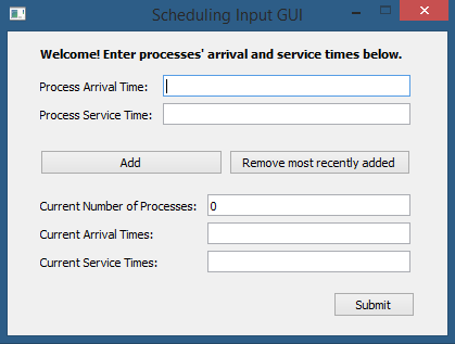 Scheduler GUI